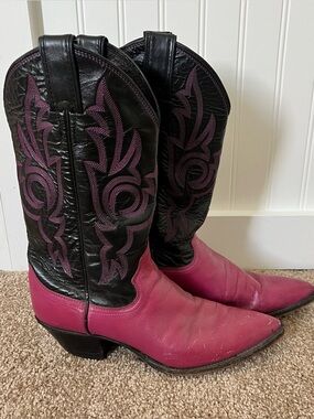 Justin Boots Two-Tone Western Cowgirl Boots